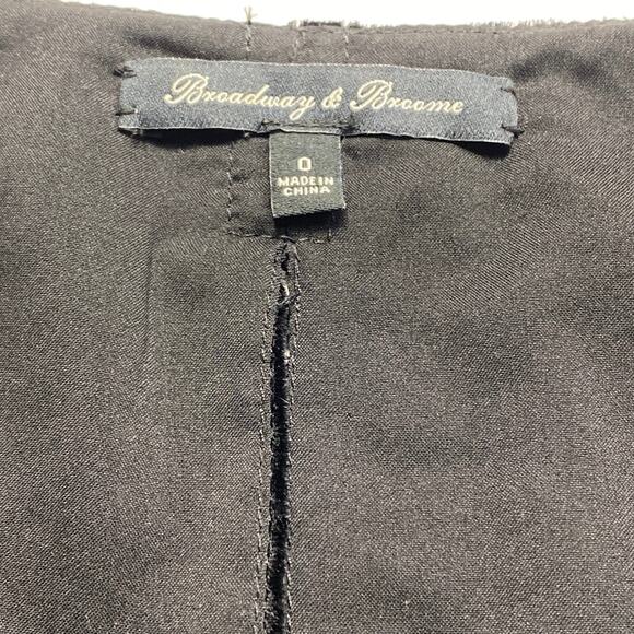 Madewell Broadway & Broome Velvet Midi Dress Black Textured Size 0 Witchy Goth - Picture 4 of 9